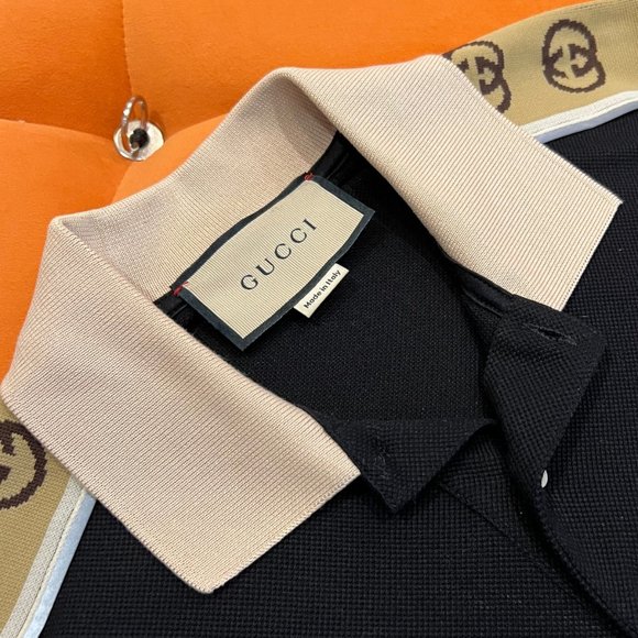 POLO WITH INTERLOCKING G STRIPE - Picture 12 of 13